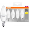 Світлодіодна лампа LED Osram LED BASE B35 свечка 5W 2700К E14 4 шт (4058075819474)