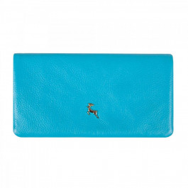 Ashwood Блакитний жіночий гаманець із фактуної шкіри  J56 BLUE ATOLL