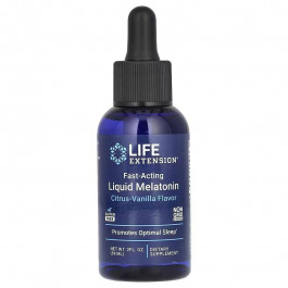 Life Extension Швидкодіючий рідкий мелатонін з цитрусово-ванільним смаком, Fast-Acting Liquid Melatonin Citrus-Vani