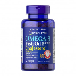 Puritan's Pride Omega-3 Fish Oil Plus Cholesterol Support - 60 softgels