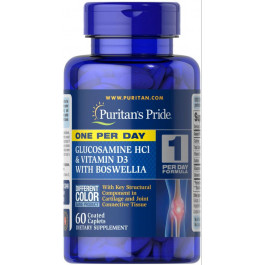 Puritan's Pride One Per Day Glucosamine, Vitamin D3 & Boswellia 60 Caplets