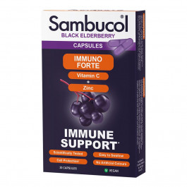 Sambucol Самбукол капсули для імунітету Чорна бузина + Вітамін С + Цинк від 12 років  (Immuno Forte) 30 капсу