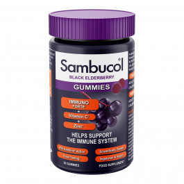 Sambucol Самбукол желейки для імунітету Чорна бузина + Вітамін С + Цинк від 12 років  (Immuno Forte) 30 шт