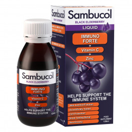 Sambucol Самбукол сироп для імунітету Чорна бузина + Вітамін С + Цинк від 3 років  (Immuno Forte) 120 мл