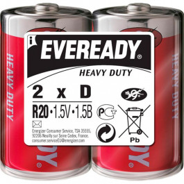 Energizer D bat Eveready Super Heavy Duty 2шт (7638900370836)
