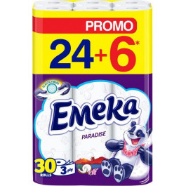 Emeka Туалетний папір  Paradise 24+6 рулонів (3800024027956)