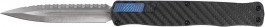  Heretic Cleric II Double Edge Black Blade Aluminum Handle Blue (H020-2CCF/BLU)