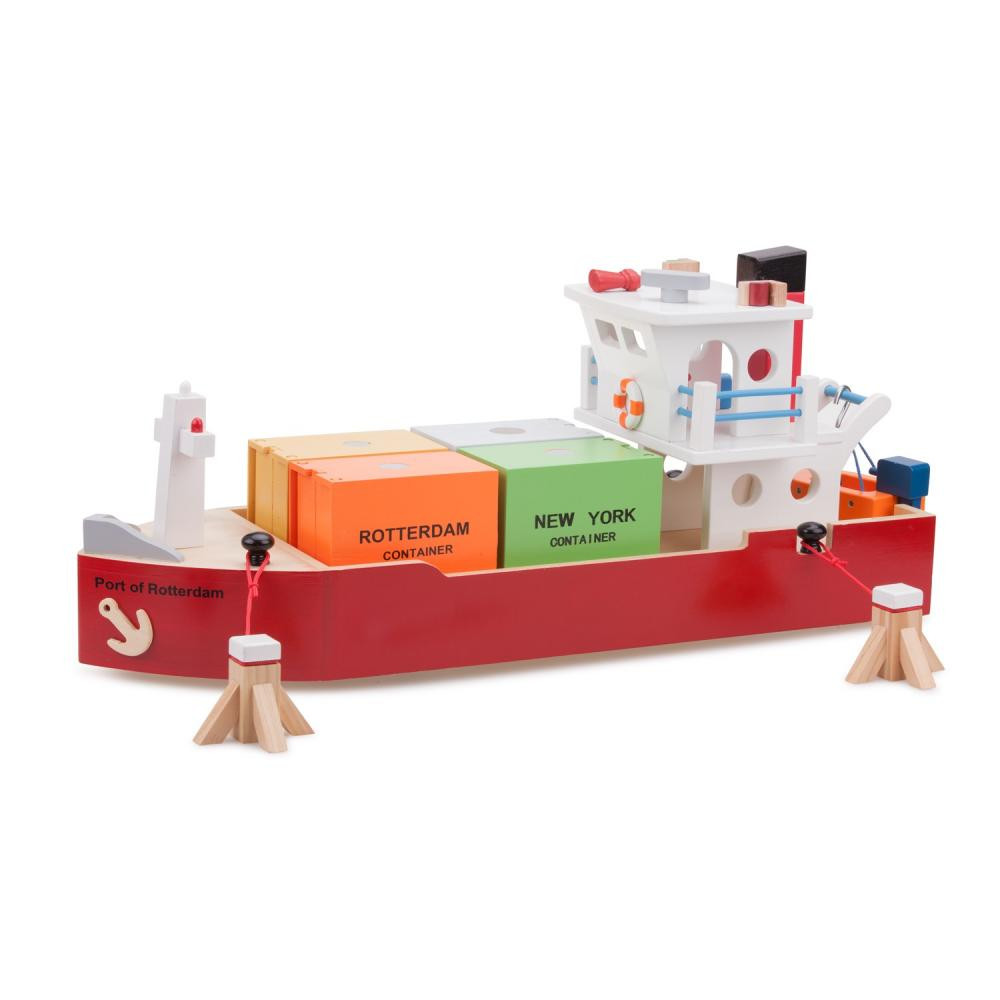 New Classic Toys Контейнерне судно з 4 контейнерами (10900) - зображення 1
