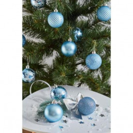 ColorWay Ялинкова іграшка  Merry Christmas mix 24 шт (6 см) LIGHT BLUE (CW-MCB624LB)