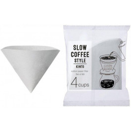 Kinto Фільтри для кави паперові  Slow Coffee Style на 4 чашки 60 шт (4963264497138)