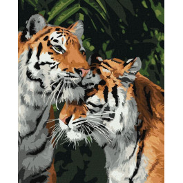 Ідейка Картина за номерами  "Тигрине кохання" 40х50 см KHO4301