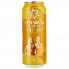 Karlsbrau Пиво  Helles світле 5% 0.5 л з/б (4002631026714)