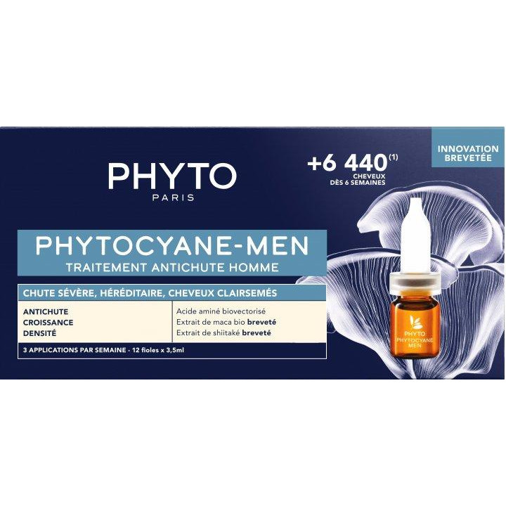 Phyto Засіб проти випадання волосся для чоловіків  Phytocyane Men Anti-Hair Loss Treatment 12 шт х 3.5 мл  - зображення 1