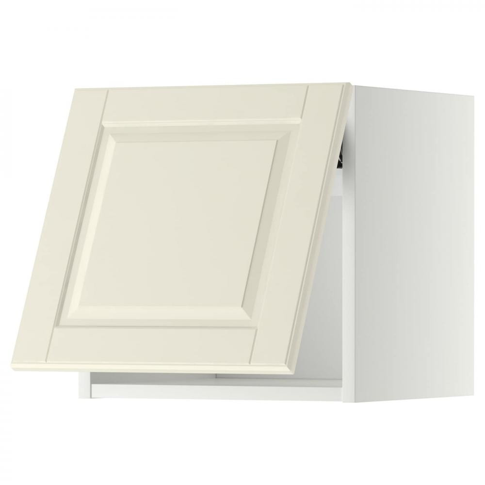 IKEA METOD Горизонтальна навісна шафа з кнопковим відкриванням, білий/Bodbyn крем, 40x40 см (793.943.96) - зображення 1