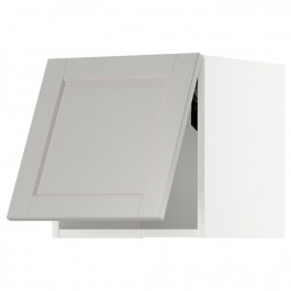 IKEA METOD Горизонтальна навісна шафа з кнопковим відкриванням, білий/Lerhyttan світло-сірий, 40x40 см (6