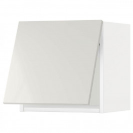 IKEA METOD Горизонтальна навісна шафа з кнопковим відкриванням, білий/Ringhult світло-сірий, 40x40 см (49