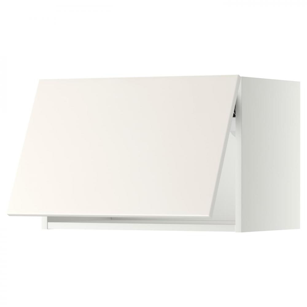 IKEA METOD Горизонтальна навісна шафа з кнопковим відкриванням, білий/Veddinge білий, 60x40 см (993.944.4 - зображення 1