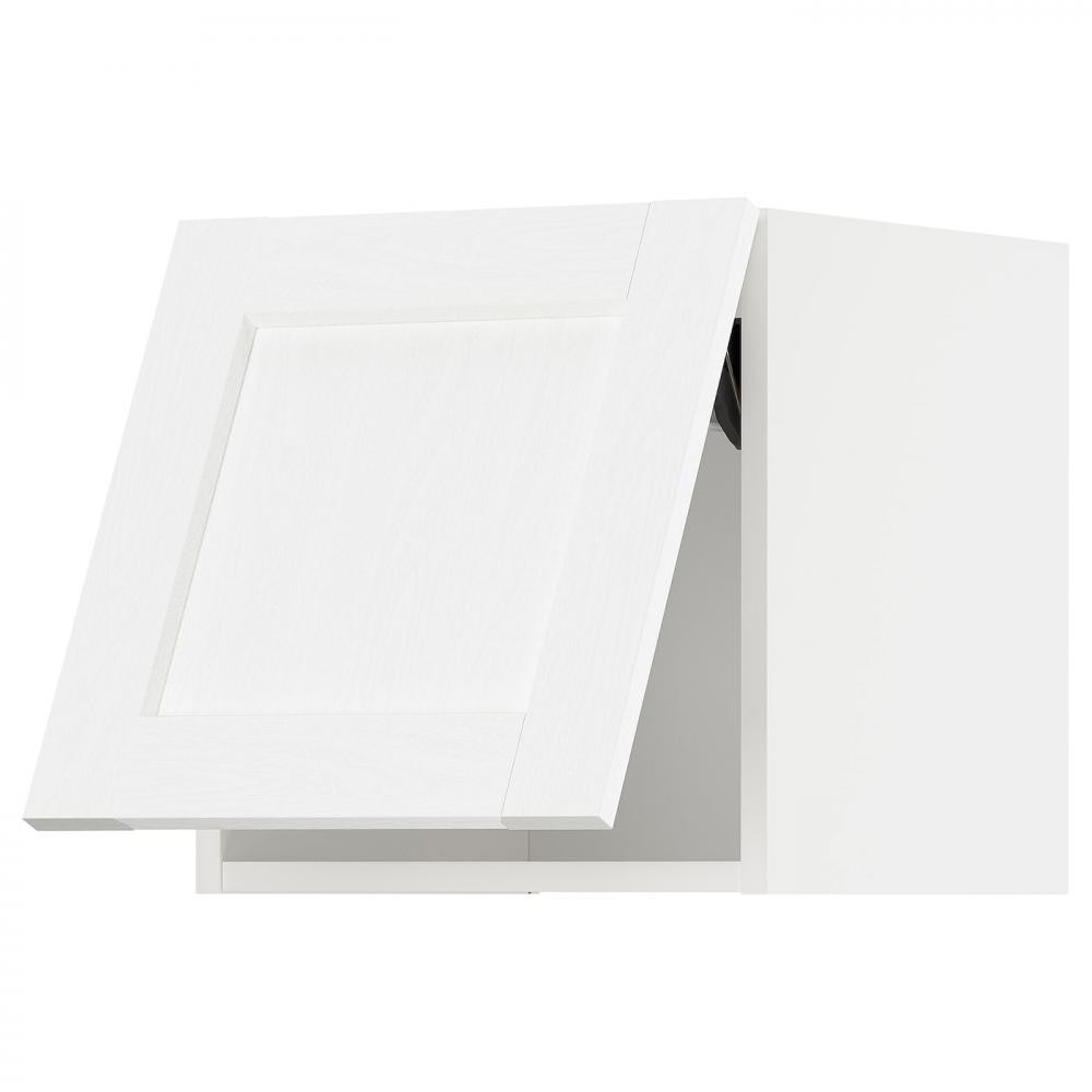 IKEA METOD Горизонтальна навісна шафа з кнопковим відкриванням, білий Enkoping/біла імітація дерева, 40x4 - зображення 1