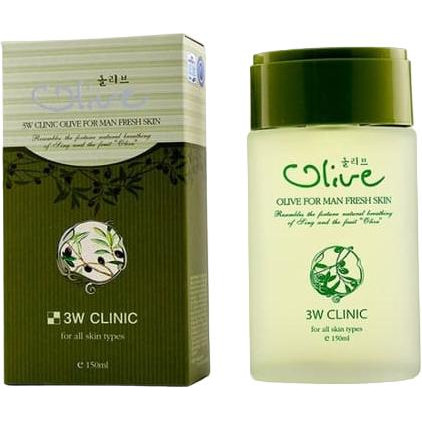 3W CLINIC Зволожуючий тонер для обличчя для чоловіків Олива Olive For Man Fresh Skin  150 мл - зображення 1