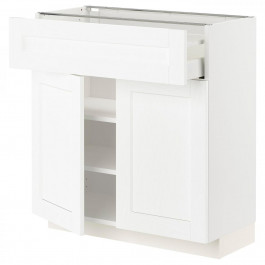 IKEA METOD/MAXIMERA Нижня шафа/2 двері, білий Enkoping/біла імітація дерева, 80x37 см (494.734.46)