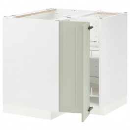 IKEA METOD Кутова нижня шафа з каруселлю, білий/Stensund світло-зелений, 88x88 см (394.871.23)