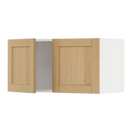 IKEA METOD Навісна шафа/2 дверцята, білий/дуб форсбакка, 80х40 см (195.093.43)