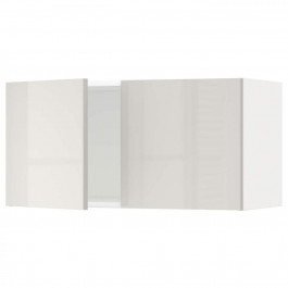 IKEA METOD Навісна шафа/2 дверцята, білий/Ringhult світло-сірий, 80х40 см (094.652.07)