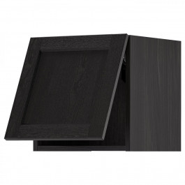 IKEA METOD Навісна шафа, чорний/Lerhyttan чорна морилка, 40x40 см (093.917.30)