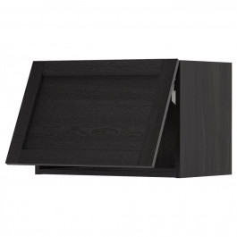 IKEA METOD Навісна шафа, чорний/Lerhyttan чорна морилка, 60x40 см (393.917.38)