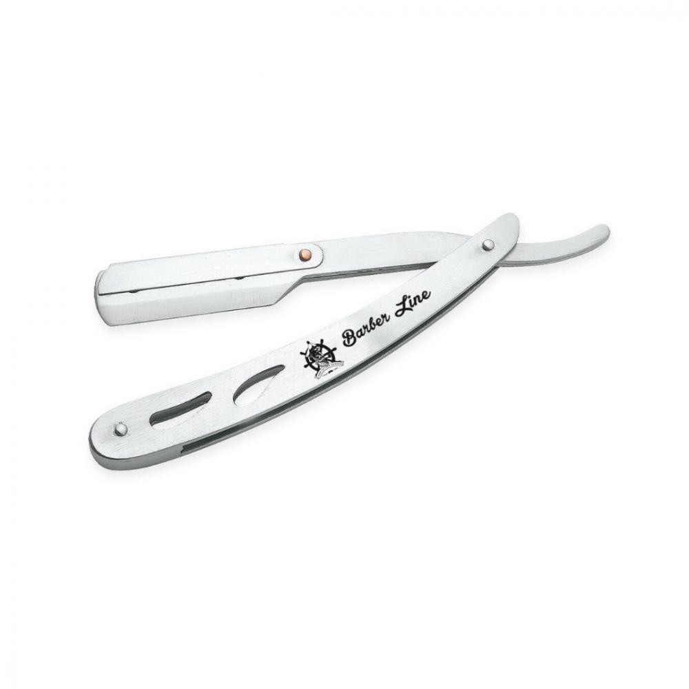 Eurostil Бритва опасная  Barber Line со сменным лезвием и металлической ручкой (06058) - зображення 1