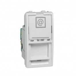   Schneider Electric Розетка компьютерная RJ-45, кат. 5Е UTP, 1-м, белая (MGU3.410.18)