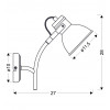 Candellux Бра  ZUMBA 1х40 Е14 (91-72122) - зображення 3