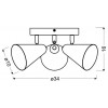 Candellux Світильник спотовий  AMOR 3х40 Е14 (98-68828) - зображення 2
