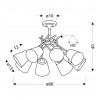 Candellux Люстра  VOX 8х40 Е14 (38-70647) - зображення 4
