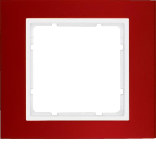 Berker Рамка B.3, 1 п., красная/полярная белизна (10113022) - зображення 1