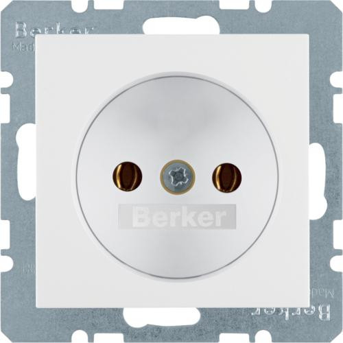 Berker Розетка без заземения, полярная белизна, K.1 6167157009 - зображення 1