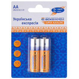 АСКО-УКРЕМ AA bat Alkaline 2шт Super (Аско.LR6.BL2)