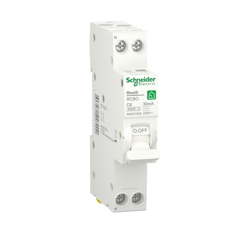 Schneider Electric Resi9 1P+N 6A C 6kA 30mA AC (R9D87606) - зображення 1