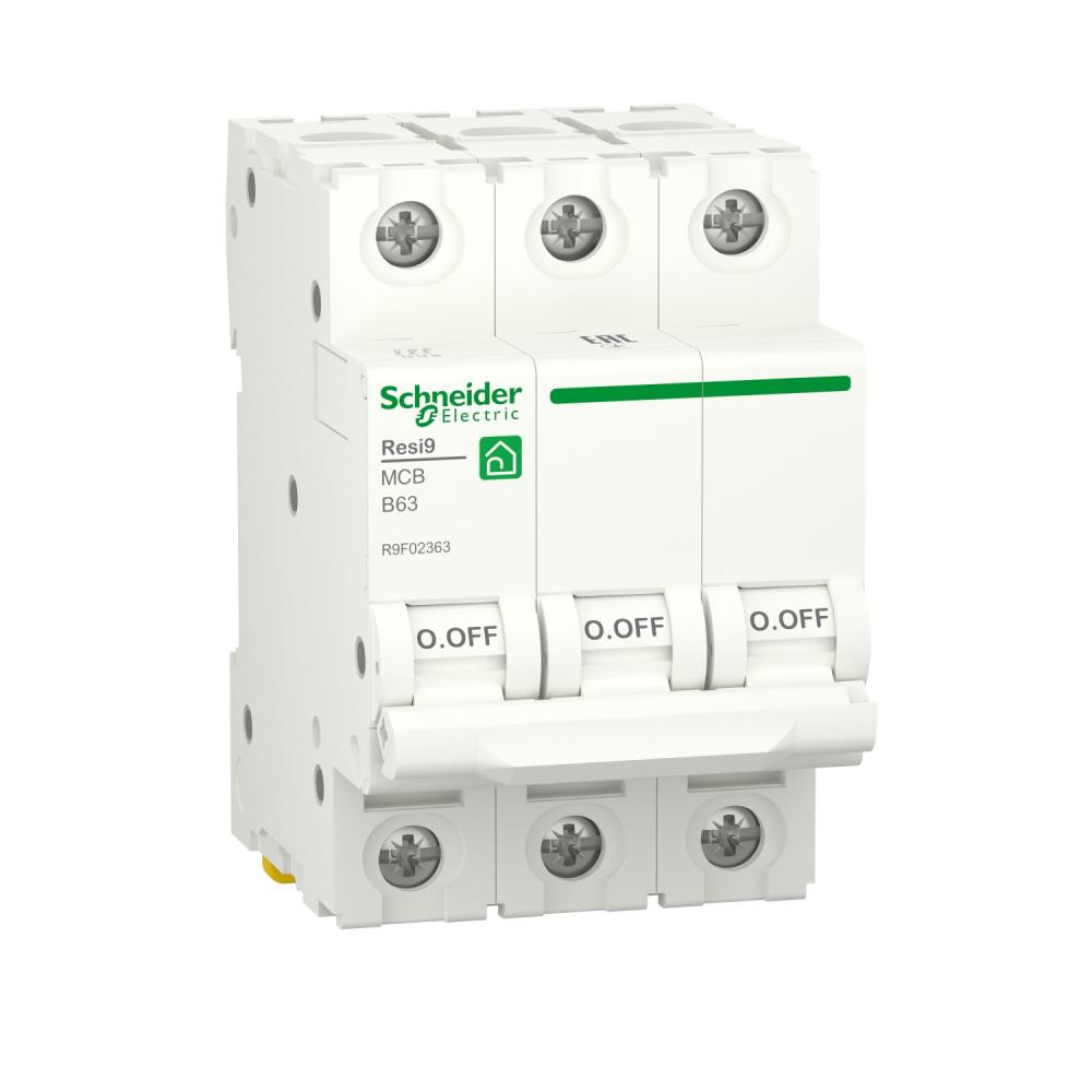 Schneider Electric Resi9 63A 3P кривая В 6кА (R9F02363) - зображення 1