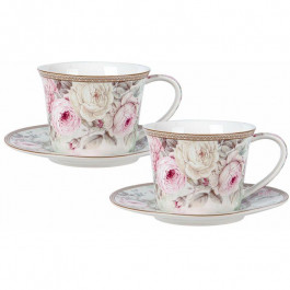 Lefard Набір чашок для чаю з блюдцями Англійська троянда 924-565