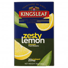 Kingsleaf Суміш фруктово-рослинна  Zesty Lemon Пікантний лимон 36 г (20 шт. х 1.8 г) (4792252943605)
