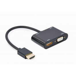 Cablexpert HDMI to HDMI/VGA/3.5mm Black (A-HDMIM-HDMIFVGAF-01)