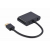 Cablexpert HDMI to HDMI/VGA/3.5mm Black (A-HDMIM-HDMIFVGAF-01) - зображення 2