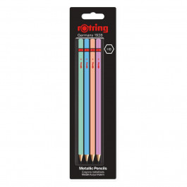   rOtring Карандаш графитовый  WCP Metallic Assorted Colors HB блистер 4шт R2094214