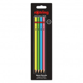   rOtring Карандаш графитовый  WCP Neon Assorted Colors HB блистер 4шт R2094213