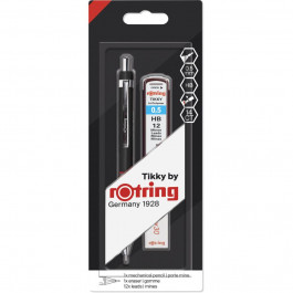   rOtring Подарочный набор  TIKKY Black PCL 0,5 + Грифели 0,5мм HB (12) + Ластик Tikky 30 блистер R1904817