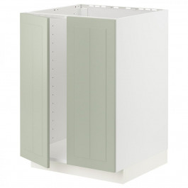 IKEA METOD Тумба під раковину/2 дверцята, білий/Stensund світло-зелений, 60х60 см (394.864.92)