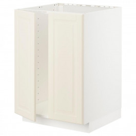 IKEA METOD Тумба під раковину/2 дверцята, білий/кремовий Bodbyn, 60x60 см (194.589.80)