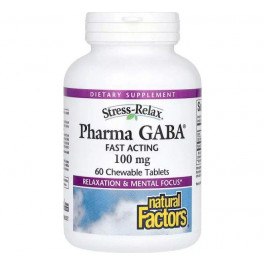 Natural Factors Гамма-аміномасляна кислота  100 мг 60 жувальних таблеток (NFS02835)