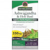 Natures Answer Ашваганда і базилік  Holy Basil 550 мг 60 вегетаріанських капсул (NTA16358) - зображення 1